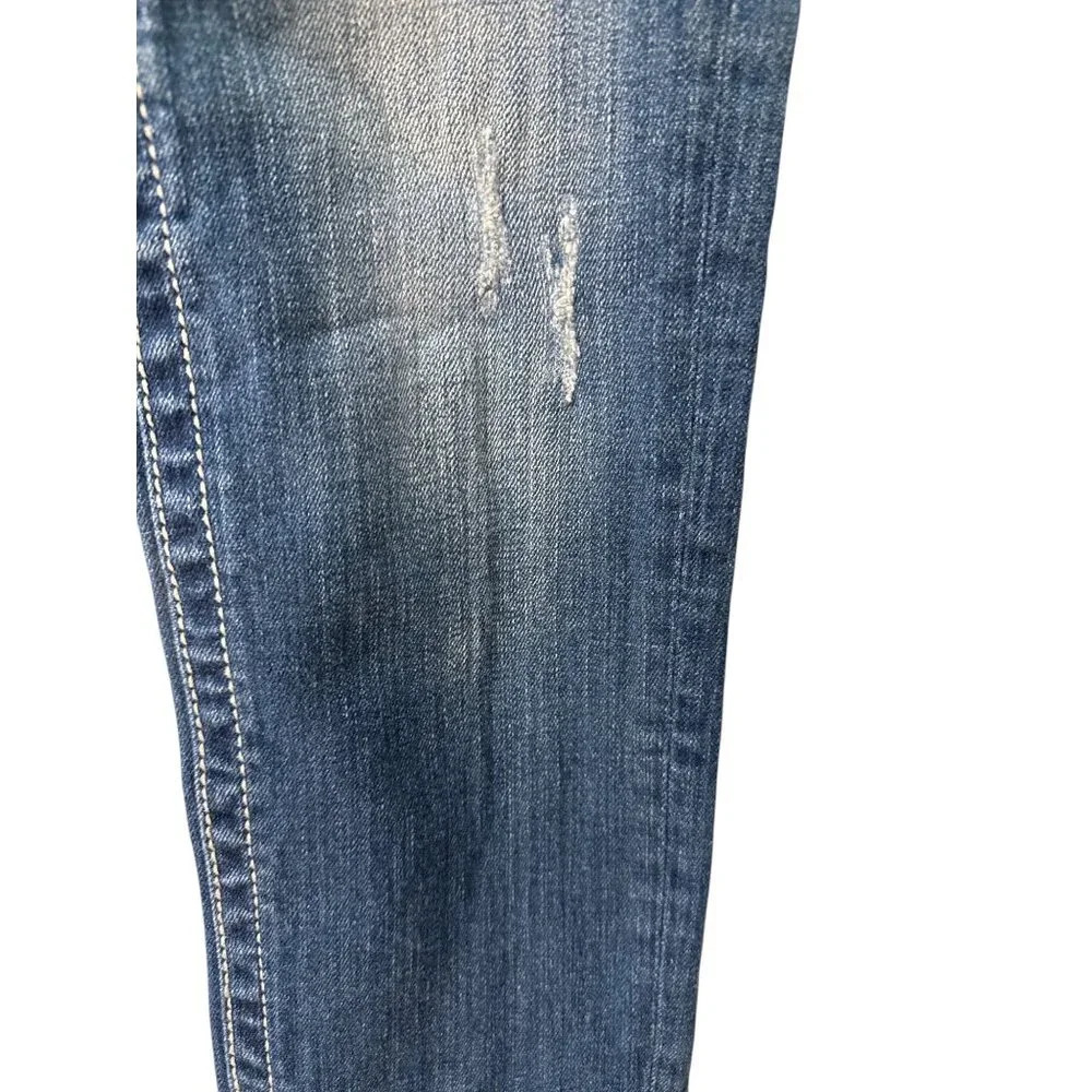 Miss Me Skinny Jeans Bedazzled Glam Fleur De Lis Jeans, Size 27.  Pre-Owned. - Picture 3 of 11